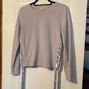 Juicy couture side slit lace up sweatshirt